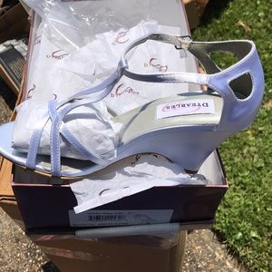 Dyables satin wedge shoe.